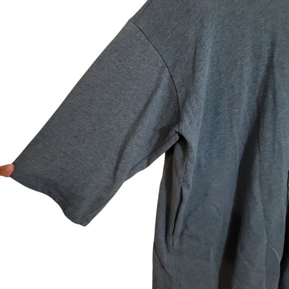 J. Jill Pure Jill Blue Wide Sleeve Sharkbite Hem Sweater Cowlneck Oversized, S - Picture 5 of 8